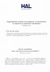 Research paper thumbnail of Organizational routines and cognition: an introduction to empirical and analytical contributions