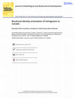 Research paper thumbnail of Bicultural identity orientation of immigrants to Canada