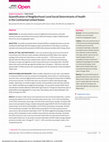 Research paper thumbnail of Quantification of Neighborhood-Level Social Determinants of Health in the Continental United States