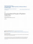 Research paper thumbnail of Seven Foundational Principles of Population Health Policy