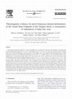 Research paper thumbnail of Paleomagnetic evidence for post-Cretaceous internal deformation of the Chuan Dian Fragment in the Yangtze block: a consequence of indentation of India into Asia