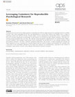 Research paper thumbnail of Leveraging Containers for Reproducible Psychological Research