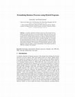 Research paper thumbnail of Formalizing Business Process Using Hybrid Programs