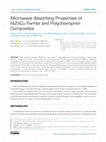 Research paper thumbnail of Microwave Absorbing Properties of NiZnCu Ferrite and Polychloropren Composites