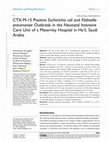 Research paper thumbnail of CTX-M-15 Positive Escherichia coli and Klebsiella pneumoniae Outbreak in the Neonatal Intensive Care Unit of a Maternity Hospital in Ha’il, Saudi Arabia