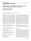 Research paper thumbnail of Population genetics of the California National Primate Research Center's (CNPRC) captive Callicebus cupreus colony