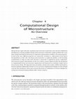 Research paper thumbnail of Computational Design of Microstructure