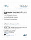 Research paper thumbnail of Building Social Capital Through Events: Some Insights From the Gathering