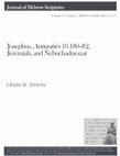 Research paper thumbnail of Josephus, Antiquities 10.180–82, Jeremiah, and Nebuchadnezzar