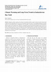 Research paper thumbnail of Climate Warming and Long-Term Trends in Saskatchewan Hay Yield