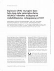 Research paper thumbnail of Expression of the neurogenic basic helix-loop-helix transcription factor NEUROG1 identifies a subgroup of medulloblastomas not expressing ATOH1