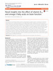 Research paper thumbnail of Novel insights into the effect of vitamin B12 and omega-3 fatty acids on brain function