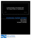 Research paper thumbnail of Content Providers of the World Unite! The Cultural Politics of Globalization