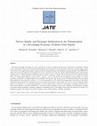 Research paper thumbnail of Service Quality and Passenger Satisfaction in Air Transportation in a Developing Economy: Evidence from Nigeria