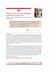 Research paper thumbnail of Artivism: A new educative language for transformative social action