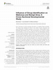 Research paper thumbnail of Influence of Group Identification on Malicious and Benign Envy: A Cross-Sectional Developmental Study