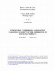 Research paper thumbnail of Under What Conditions Can Inflation Targeting Be Adopted?: The Experience of Emerging Markets