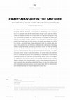 Research paper thumbnail of Craftsmanship in the machine: sustainability through new roles in building craft at the technologized building site