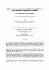 Research paper thumbnail of Micro-and macro-economic evaluation of reductions of social insurance contributions in Belgium Synopsis and policy recommendations