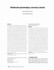 Research paper thumbnail of Delimitación epistemológica, estructura y función (2011). 