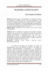 Research paper thumbnail of Receptividade e resistência da matéria