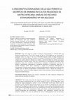 Research paper thumbnail of A (IN)CONSTITUCIONALIDADE DA LEI QUE PERMITE O SACRIFÍCIO DE ANIMAIS EM CULTOS RELIGIOSOS DE MATRIZ AFRICANA: ANÁLISE DO RECURSO EXTRAORDINÁRIO Nº 494.601/2019