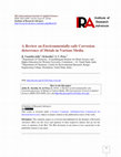 Research paper thumbnail of A Review on Environmentally-safe Corrosion deterrence of Metals in Various Media