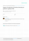 Research paper thumbnail of Impact of reduction of tinnitus intensity on patients' quality of life