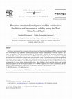 Research paper thumbnail of Extremera, N. & Fernández-Berrocal, P. (2005). Perceived emotional intelligence and life satisfaction: Predictive and Incremental validity using the Trait Meta-mood Scale. Personality and Individual Differences, 39, 937-948.