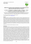 Research paper thumbnail of Health risk assessment of lead contamination in soil, drinking water and plants from Marrakech urban area, Morocco