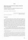 Research paper thumbnail of UN Security Council decision-making: testing the bribery hypothesis