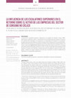 Research paper thumbnail of La influencia de los escalafones superiores en el retorno sobre el activo de las empresas del sector de consumo no cíclico