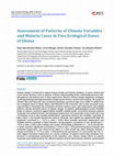 Research paper thumbnail of Assessment of Patterns of Climate Variables and Malaria Cases in Two Ecological Zones of Ghana