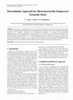 Research paper thumbnail of Deterministic Approach for Microstructurally Engineered Formable Steels