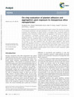 Research paper thumbnail of On-chip evaluation of platelet adhesion and aggregation upon exposure to mesoporous silica nanoparticles