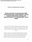 Research paper thumbnail of Nickel enrichment of next-generation NMC nanomaterials alters material stability, causing unexpected dissolution behavior and observed toxicity to S. oneidensis MR-1 and D. magna