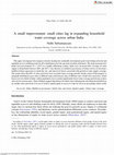 Research paper thumbnail of A small improvement: small cities lag in expanding household water coverage across urban India