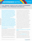 Research paper thumbnail of Civil Servant Surveys help assess Government Capability in a Program for Results