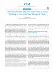 Research paper thumbnail of Chronoleadership: The New Time Battle Is about Working in Sync with Your Biological Clock