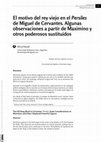 Research paper thumbnail of El motivo del rey viejo en el Persiles de Miguel de Cervantes. Algunas observaciones a partir de Maximino y otros poderosos sustituidos