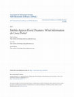 Research paper thumbnail of Mobile Apps in Flood Disasters: What Information do Users Prefer?