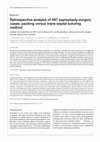 Research paper thumbnail of Retrospective analysis of 697 septoplasty surgery cases: packing versus trans-septal suturing method