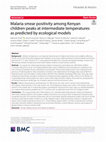 Research paper thumbnail of Malaria smear positivity among Kenyan children peaks at intermediate temperatures as predicted by ecological models