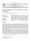 Research paper thumbnail of Structure and orientational ordering in a fluid of elongated quadrupolar molecules