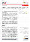 Research paper thumbnail of Evaluation of deformation and fracture rates for nickel-titanium rotary instruments according to the frequency of clinical use