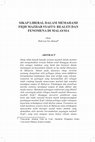 Research paper thumbnail of Sikap Liberal Dalam Memahami Fiqh Mazhab Syafi'i: Realiti dan Fenomena di Malaysia