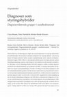 Research paper thumbnail of Diagnoser som styringshybrider Diagnoserelaterede grupper i sundhedsvæsenet