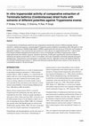 Research paper thumbnail of <italic>In vitro</italic> trypanocidal activity of comparative extraction of <italic>Terminalia bellirica</italic> (Combretaceae) dried fruits <italic>with</italic> solvents of different polarities agains<italic>t Trypanosma evansi.</italic>