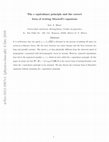 Research paper thumbnail of The equivalence principle and the correct form of writing Maxwell's equations