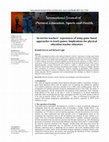 Research paper thumbnail of In-service teachers’ experiences of using game based approaches to teach games: Implications for physical education teacher educators